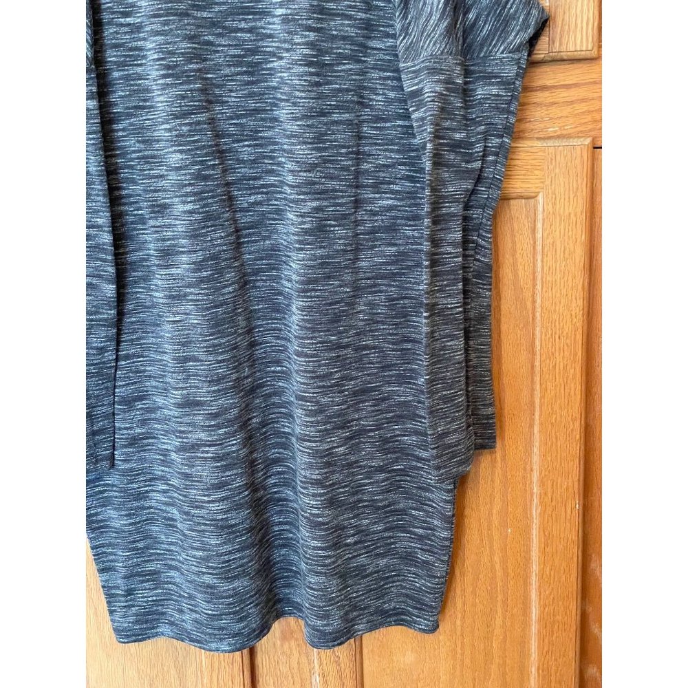 Express Cold Shoulder Dress Slouchy Long Sleeve Space Dyed Gray Womens M Tunic - Picture 13 of 13
